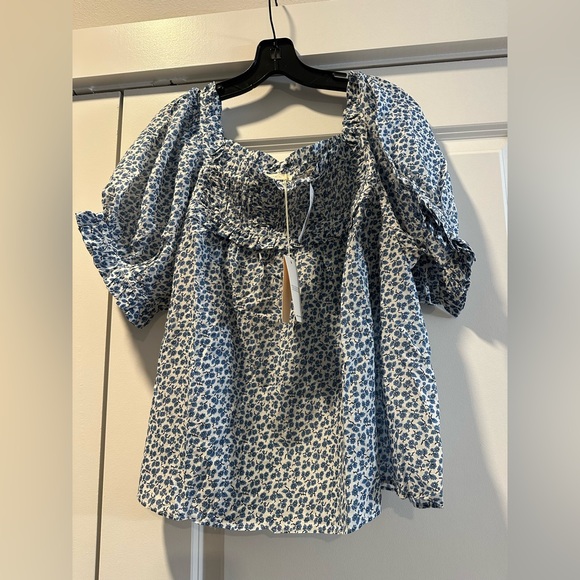 Doen Frances Top- Cornflower Blue - Picture 3 of 6